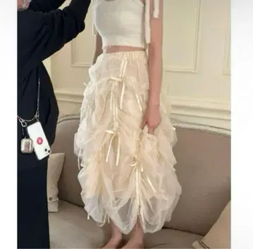 'Ballerina' drawstring ribbon skirt