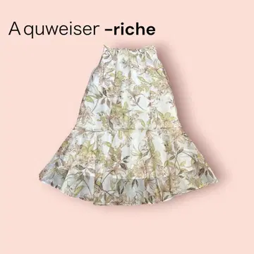 아쿠바이저 -리슈 프린트 플레어 스커트 롱 스커트