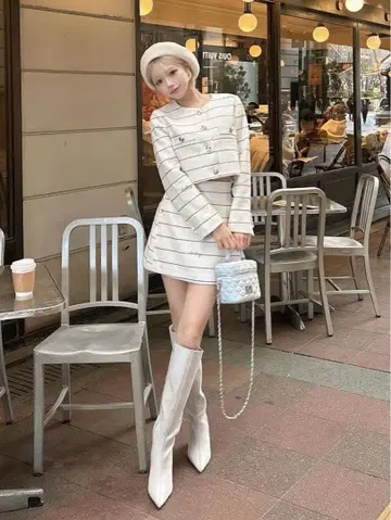 다리치 트위드 셋업 사이즈 FREE