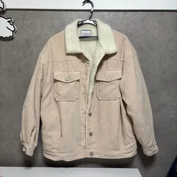 베이지 코듀로이 보아 옷깃 자켓