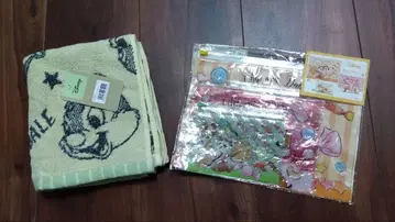 새상품 Disney 칩앤데일 페이스 타월 3P 지퍼 파우치 세트