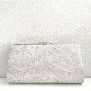 기모노 가방 여성용 클러치 꽃무늬 화이트 계열