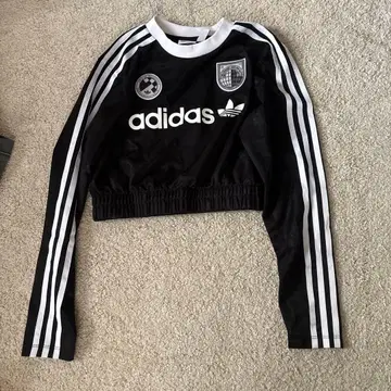 adidas 크롭 상의 M 블랙