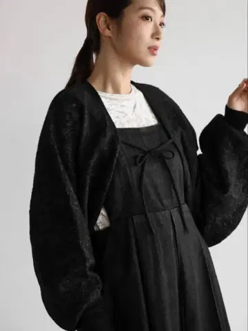 빈티지 뉴앙스 니트 볼레로 가디건