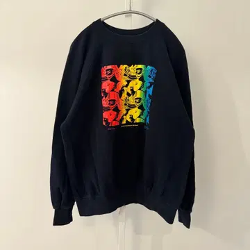 90s 에셔 Eight Heads 프린트 래글런 슬리브 맨투맨