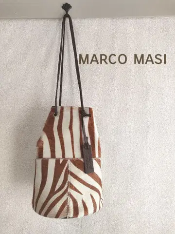 MARCO MASI 제브라 패턴 송치 숄더백 브라운