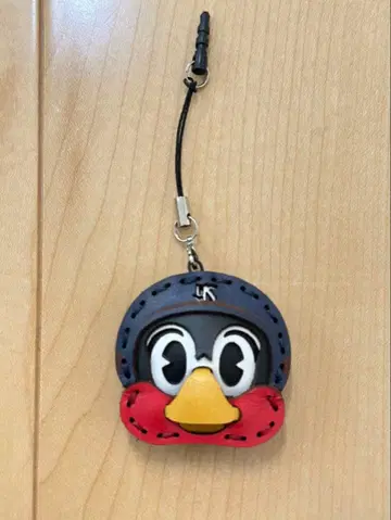 오쟈가 디자인 x 야쿠르트 스왈로스 핸드폰 스트랩 츠바쿠로