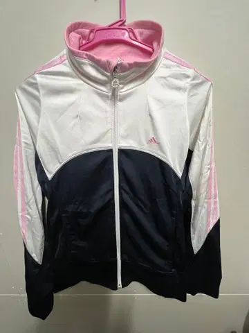 adidas 집업 자켓 화이트/네이비/핑크