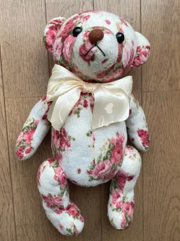 리즈리사 꽃무늬 봉제 인형 곰 LIZLISA