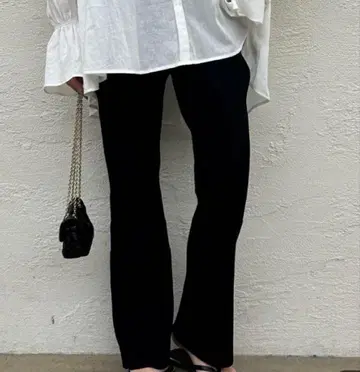 라운지 드레스 하이 트위스트 니트 팬츠