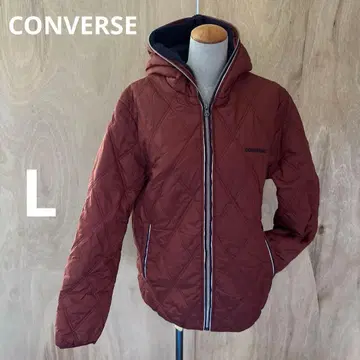 CONVERSE 퀼팅 다운 자켓 브라운