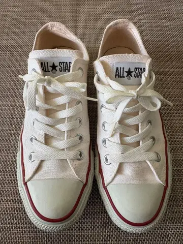 ALL STAR 컨버스 화이트 로우컷 스니커즈 5 24cm