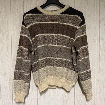 Jantzen 스트라이프 니트 스웨터 브라운 M