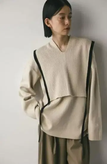 파이핑 베스트 레이어드 니트 스타일 믹서