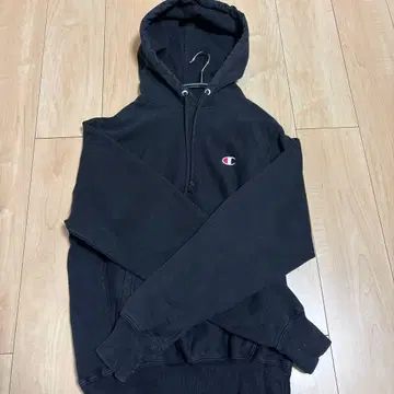 Champion Reverse Weave 후드티 S 블랙