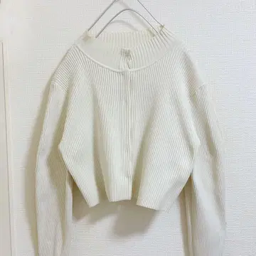 미스틱 가디건 숏 기장 리브 짜임 겉옷