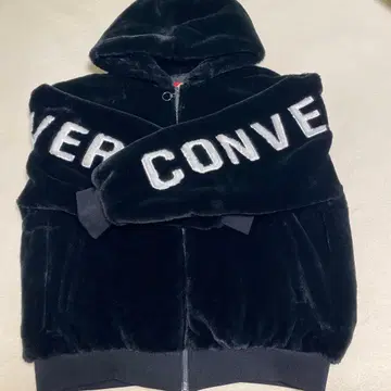 CONVERSE 보아 후드티 자켓 블랙