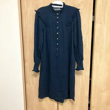 츠모리치사토 프릴 원피스 블루