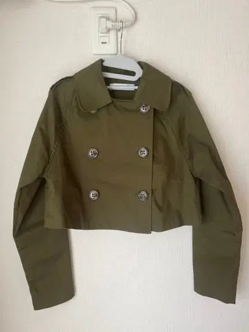 CATHARINE HAMMEL 카키 숏 트렌치코트 자켓 S