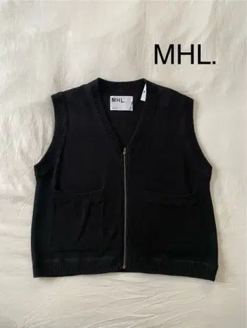[ MHL. ] 집업 린넨 니트 베스트