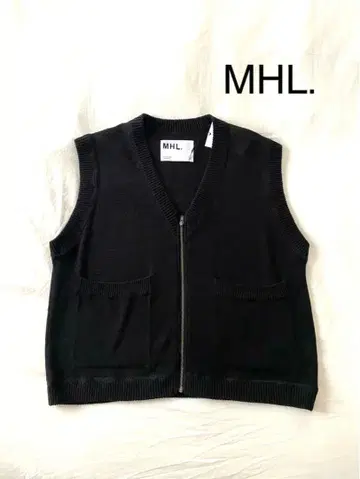 [ MHL. ] 집업 린넨 니트 베스트