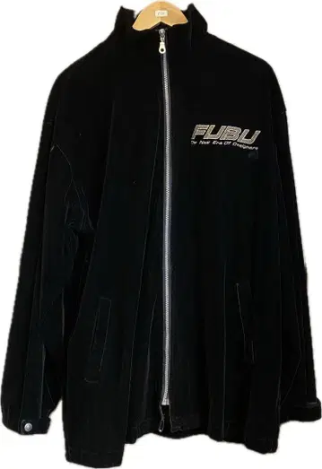 FUBU 블랙 벨로아 집업 자켓 L 사이즈