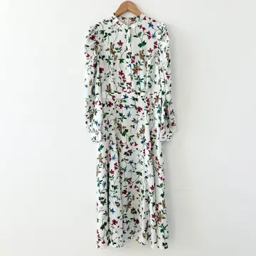 ANAYI 보타니컬 프린트 소매 개더 원피스 꽃무늬 원피스 38