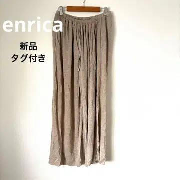 [ 미사용 새상품 ] enrica 와이드 슬릿 팬츠 린넨 100%