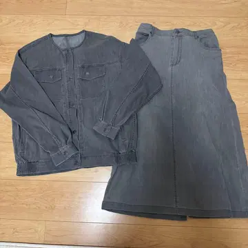 워크맨 에어라이트 메쉬 데님 자켓 & 스커트 L