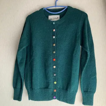 포레스트 그린 알파카 100% 가디건