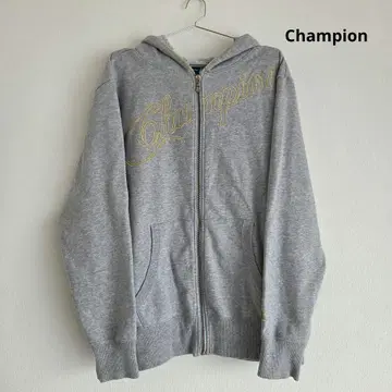 Champion 챔피온 집업 후드티 금 자수 로고 빅 로고
