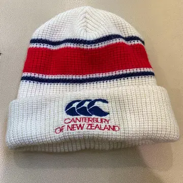 CANTERBURY 니트 모자 화이트/레드
