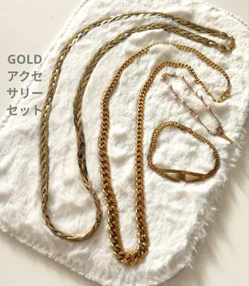 새상품급 ANNEKLEIN 외 골드 액세서리 세트