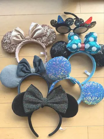 디즈니 캐릭터 머리띠 모자 세트