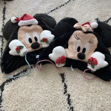 새상품 디즈니 크리스마스 한정판 팬캡 미키 미니 릴린린