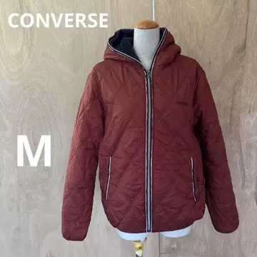 CONVERSE 브라운 퀼팅 다운 자켓