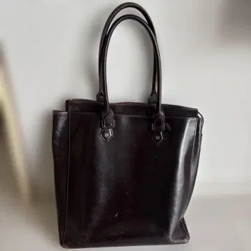 다크 브라운 가죽 브라이들 에이브러햄 토트백