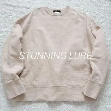 STUNNING LURE 코튼 맨투맨 풀오버 베이지 M