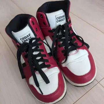 CEDAR CREST 하이컷 스니커즈 빨흰