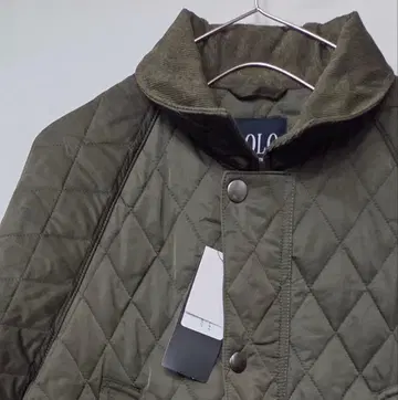 올리브 그린 퀼팅 자켓