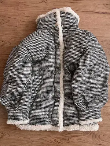 snidel 트위드 미들 코트 블랙