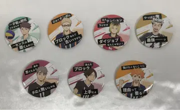 전 7종 세트 [ 하이큐!! 트레이딩 명대사 캔뱃지 A ]