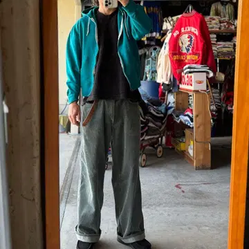 레어 컬러 터콰이즈 블루 풀 집업 후드 맨투맨 알루미늄 지퍼