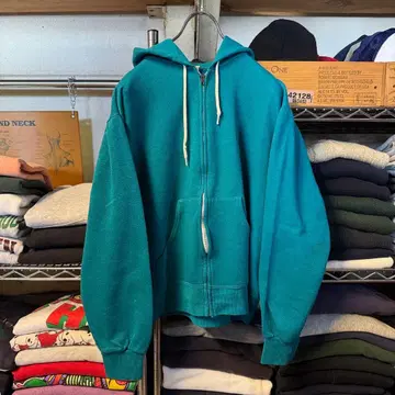 레어 컬러 터콰이즈 블루 풀 집업 후드 맨투맨 알루미늄 지퍼