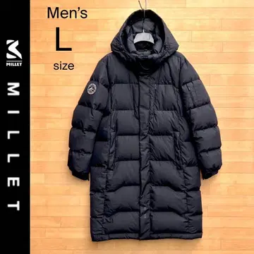 L 밀레 다운 코트 블랙 벤치 코트 MILLET 다운