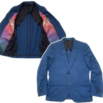 PAUL SMITH 안감 오로라 패턴 테일러드 자켓 블루 S