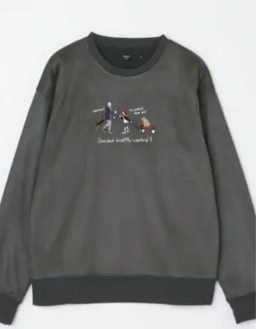 페이크 스웨이드 자수 맨투맨 2