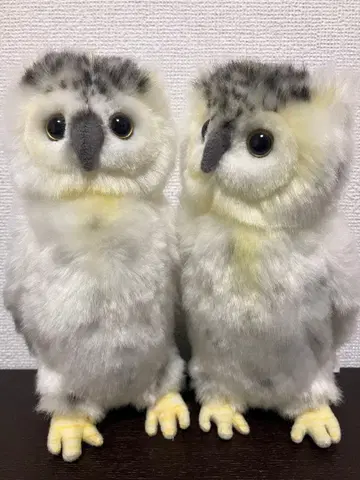 2개 세트 HANSA 봉제 인형 시로 올빼미 한사 화이트