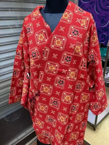 [ 새상품 ] 기모노용 빨간색 꽃무늬 겉옷