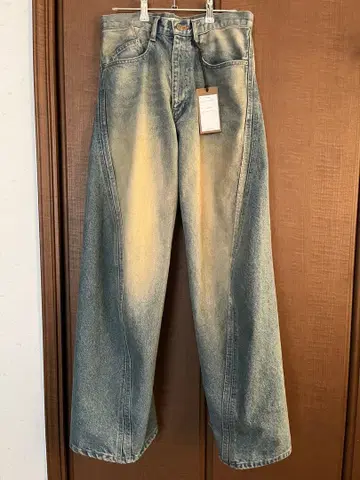 NVRFRGT 3D 트위스티드 와이드 레그 진